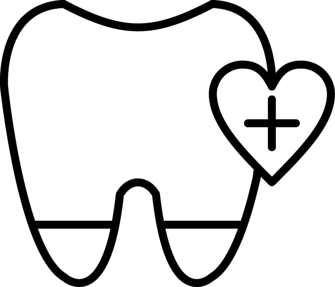 Teeth Line Icon Design Element vector