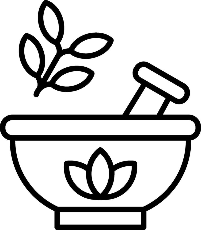 Herb Line Icon Design Element vector