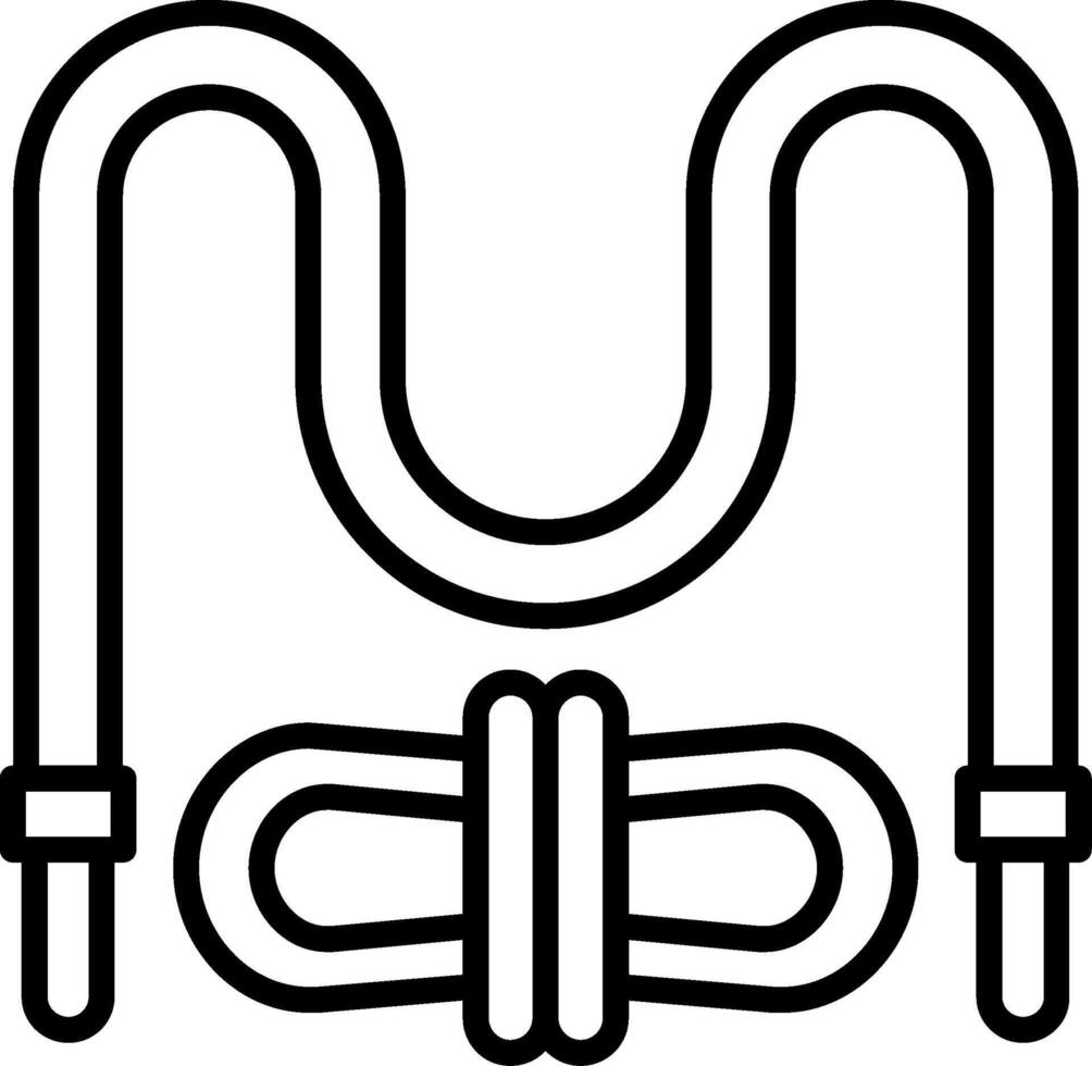 Skipping Rope Line Icon Design Element vector