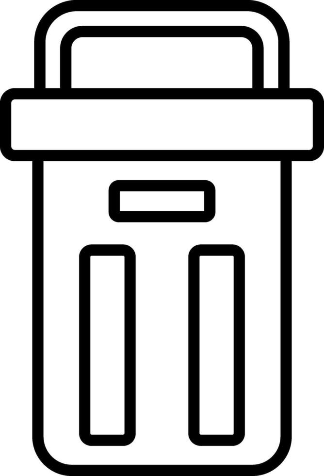 Trash Can Line Icon Design Element vector