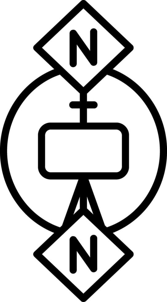 One To Many Line Icon Design Element vector