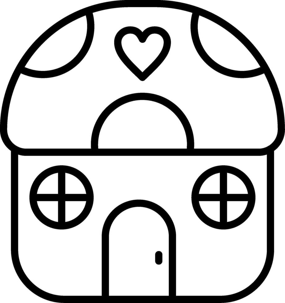 Playhouse Line Icon Design Element vector