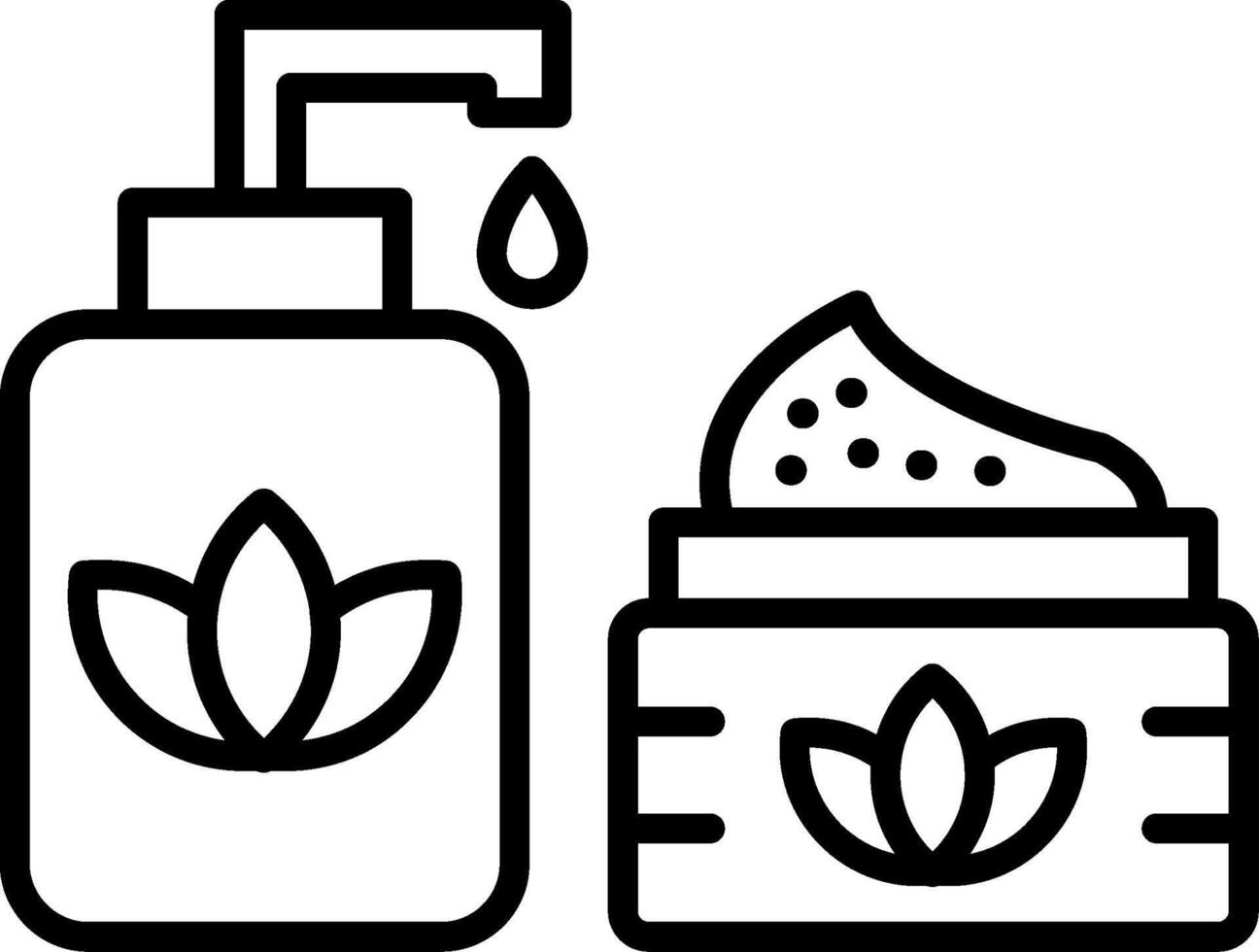 Skincare Line Icon Design Element vector