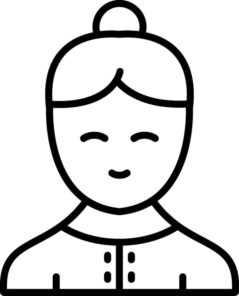 Massage Therapist Line Icon Design Element vector