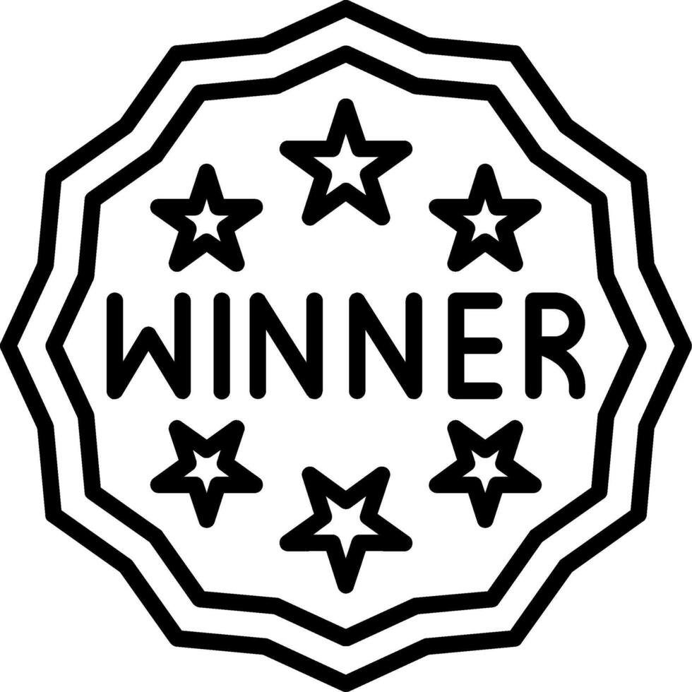 Winner Line Icon Design Element vector