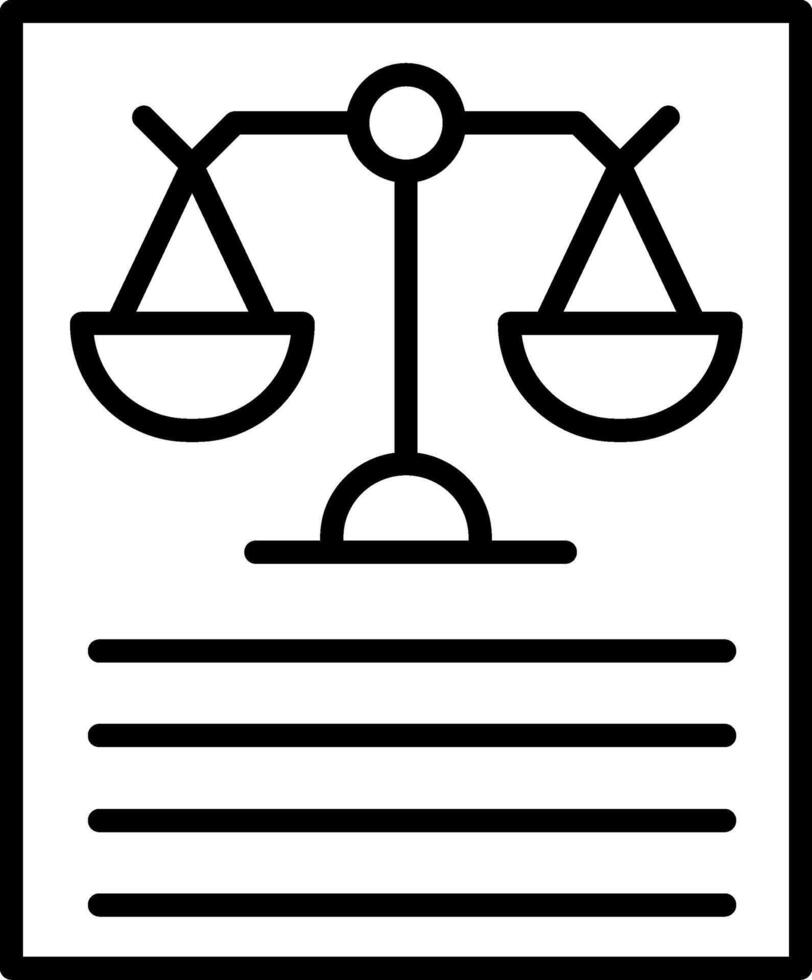Justice Line Icon Design Element vector