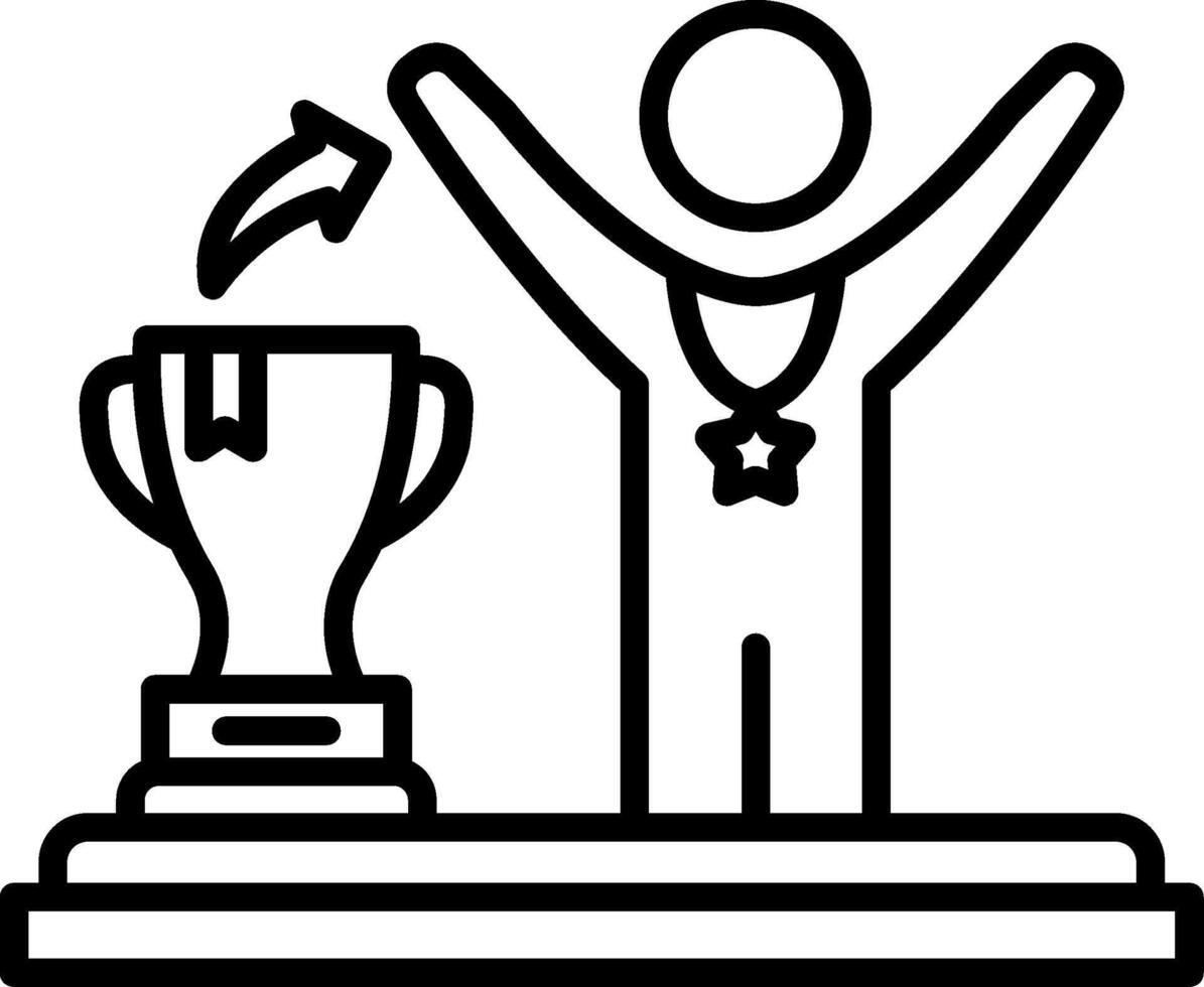 Winner Line Icon Design Element vector