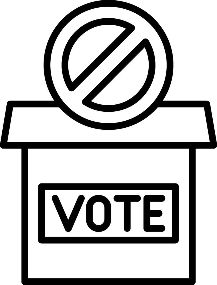 Forbidden Sign Line Icon Design Element vector