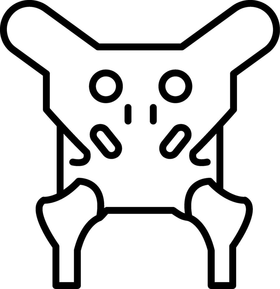 Pelvis Line Icon Design Element vector