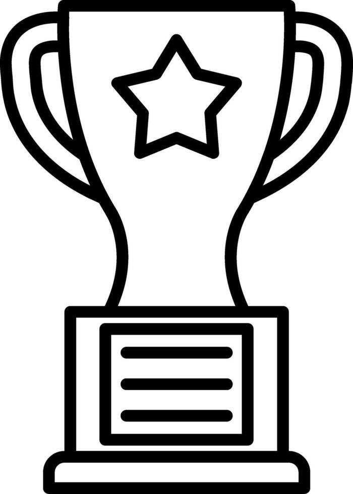 Trophy Line Icon Design Element vector