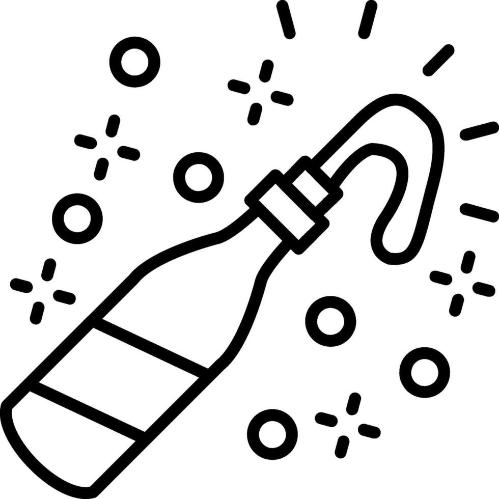 Champagne Line Icon Design Element vector
