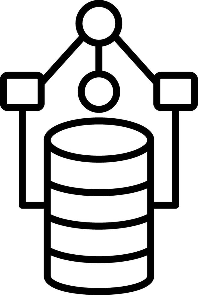 Data Model Line Icon Design Element vector