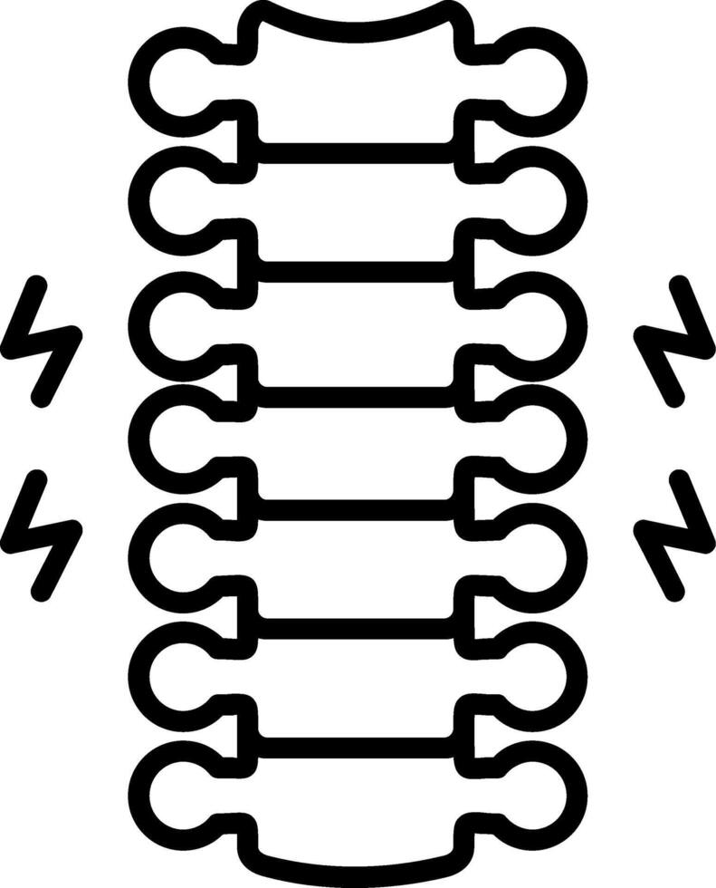 Spinal Cord Line Icon Design Element vector