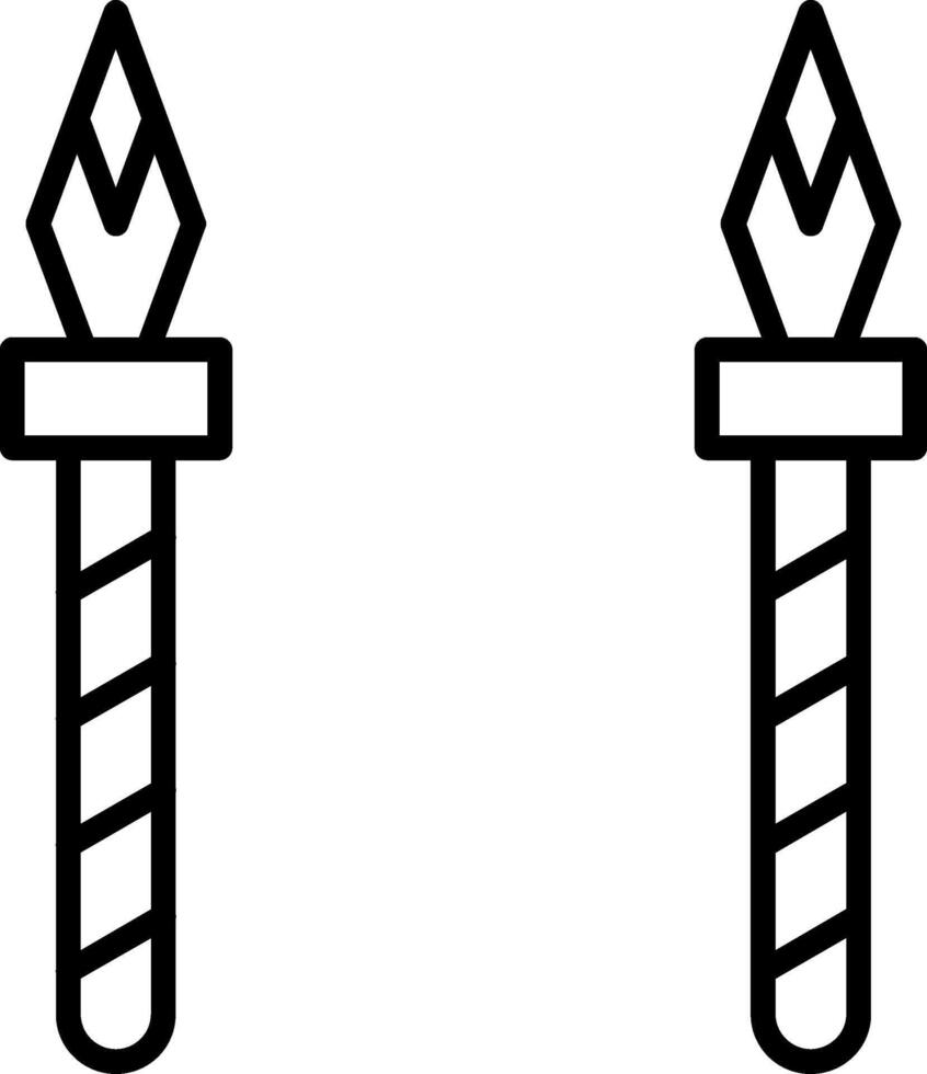 Lance Line Icon Design Element vector