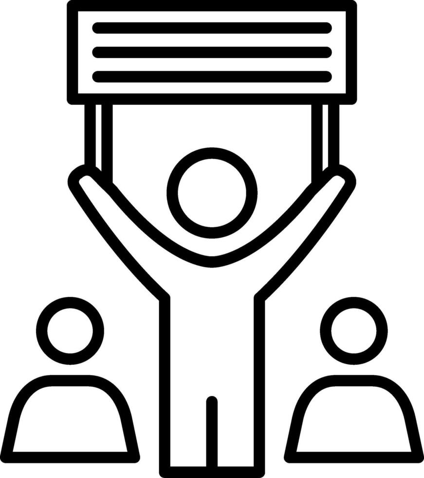 Protest Line Icon Design Element vector