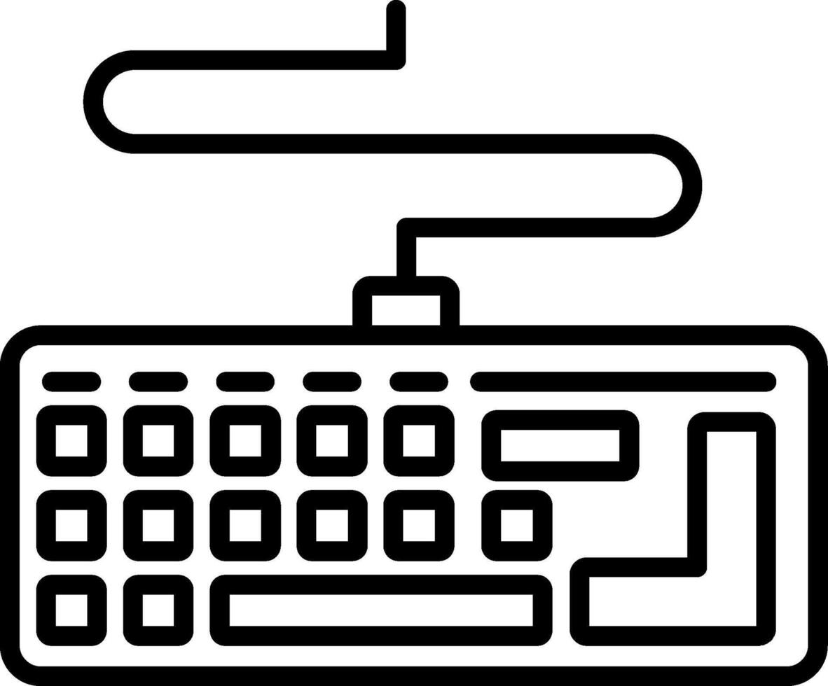Keyboard Line Icon Design Element vector