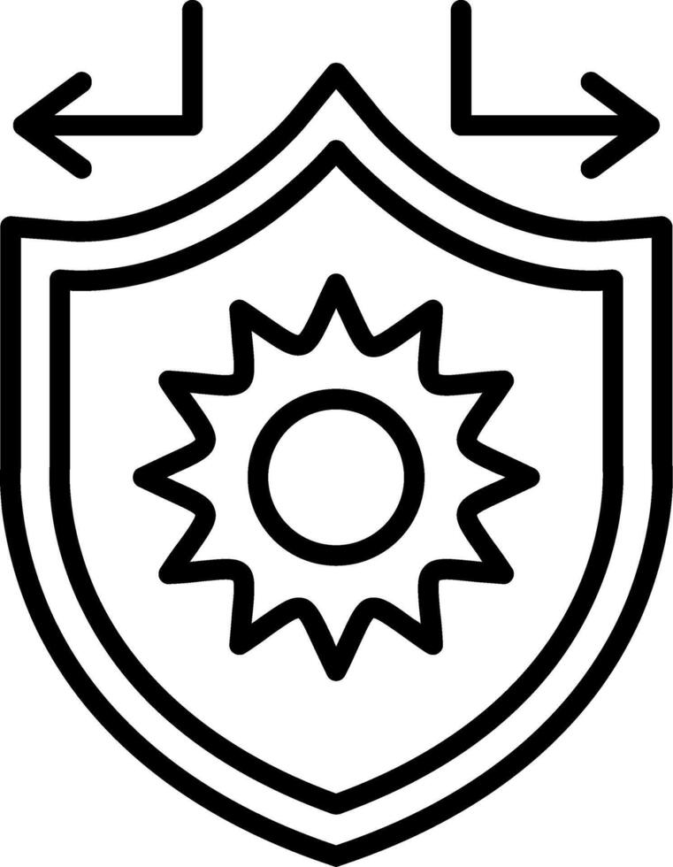 Sun Protection Line Icon Design Element vector