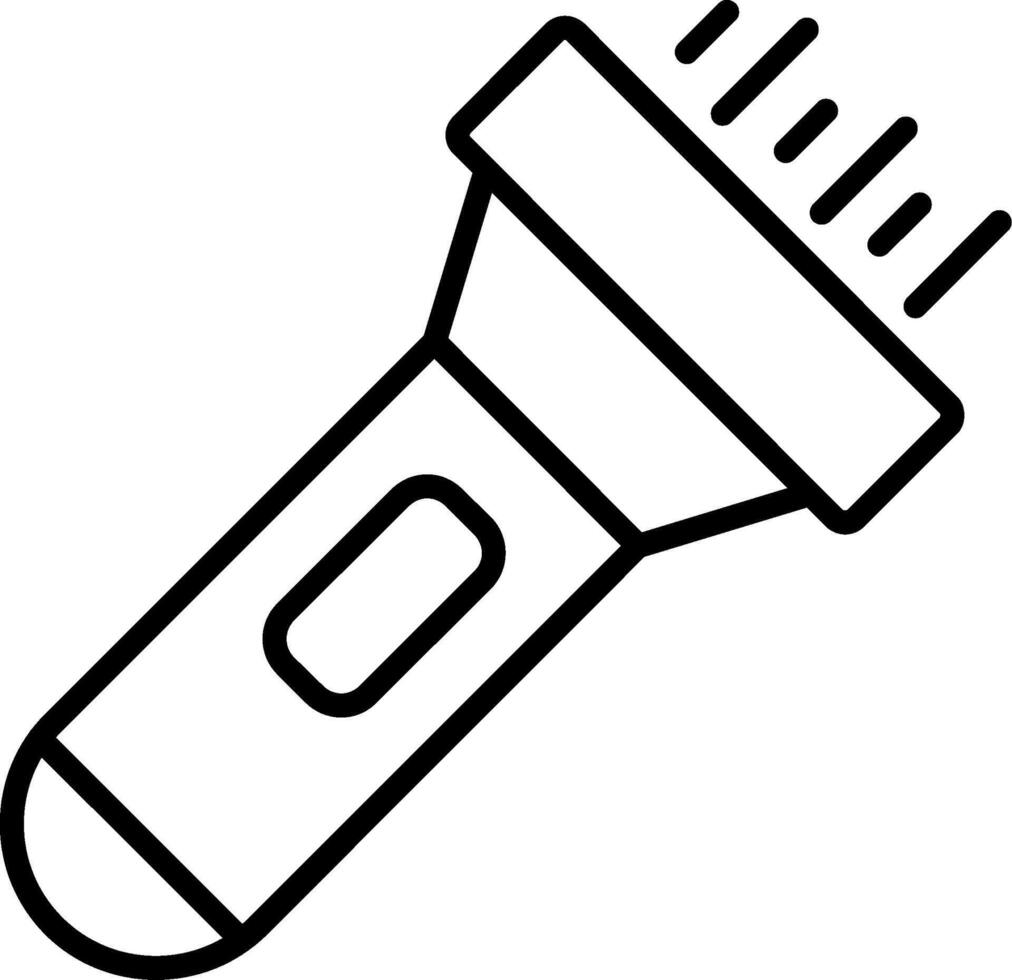 Flashlight Line Icon Design Element vector