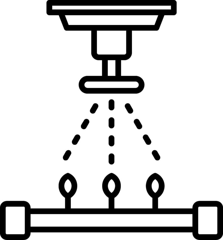 Sprinkler Line Icon Design Element vector