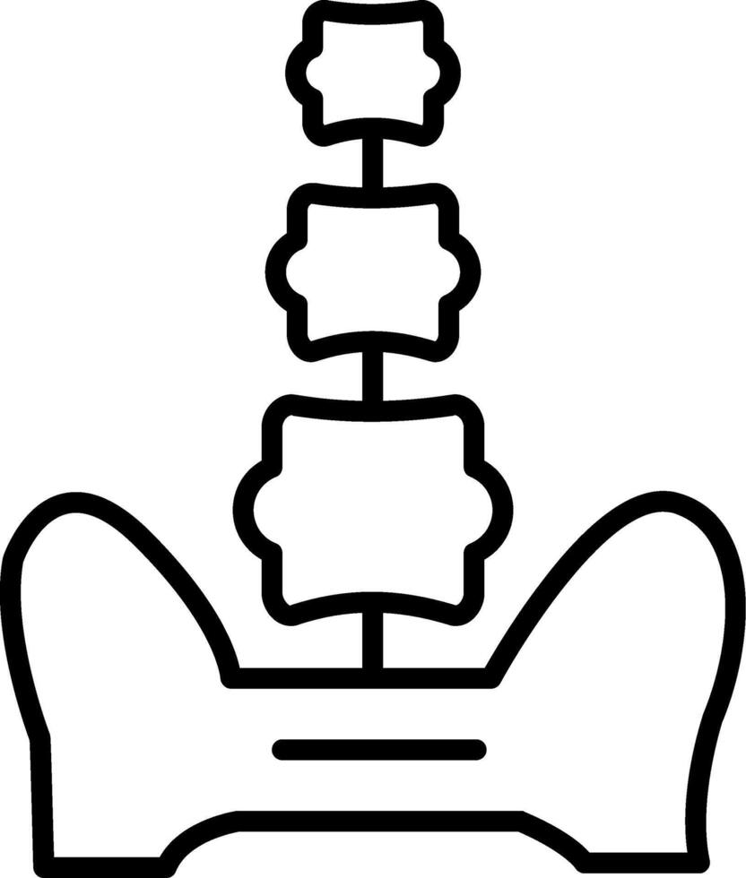 Spine Line Icon Design Element vector