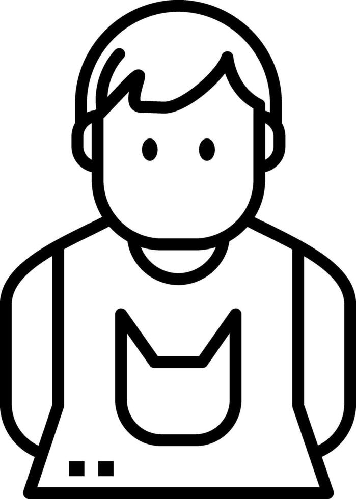 Child Line Icon Design Element vector