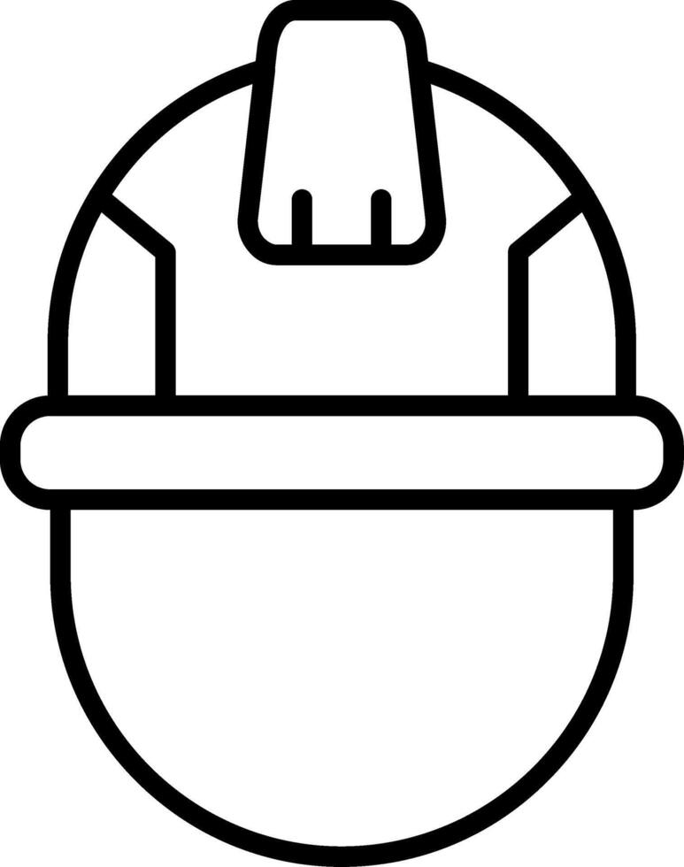 Helmet Line Icon Design Element vector