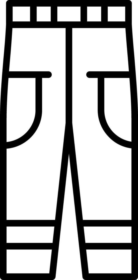 Long Pants Line Icon Design Element vector