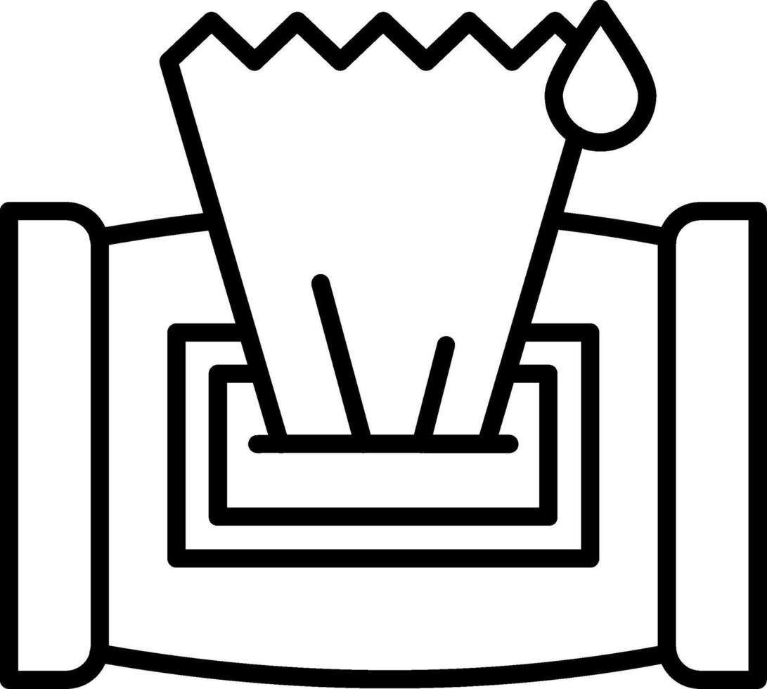Wet Wipes Line Icon Design Element vector
