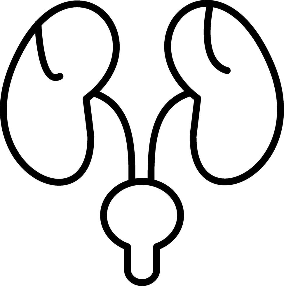 Bladder Line Icon Design Element vector