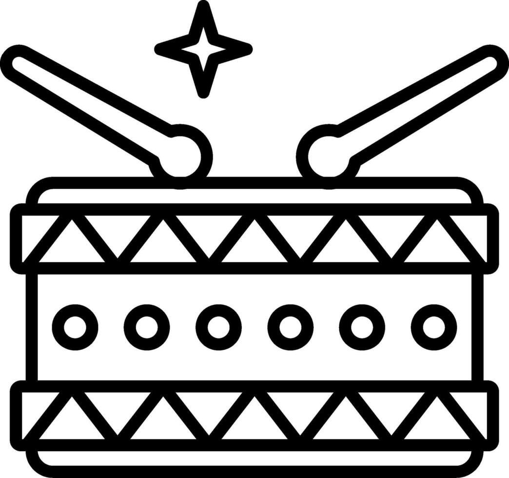 Drum Line Icon Design Element vector