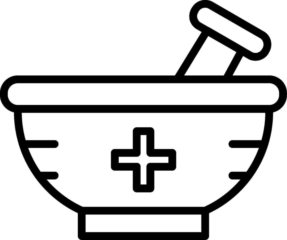 Mortar Line Icon Design Element vector