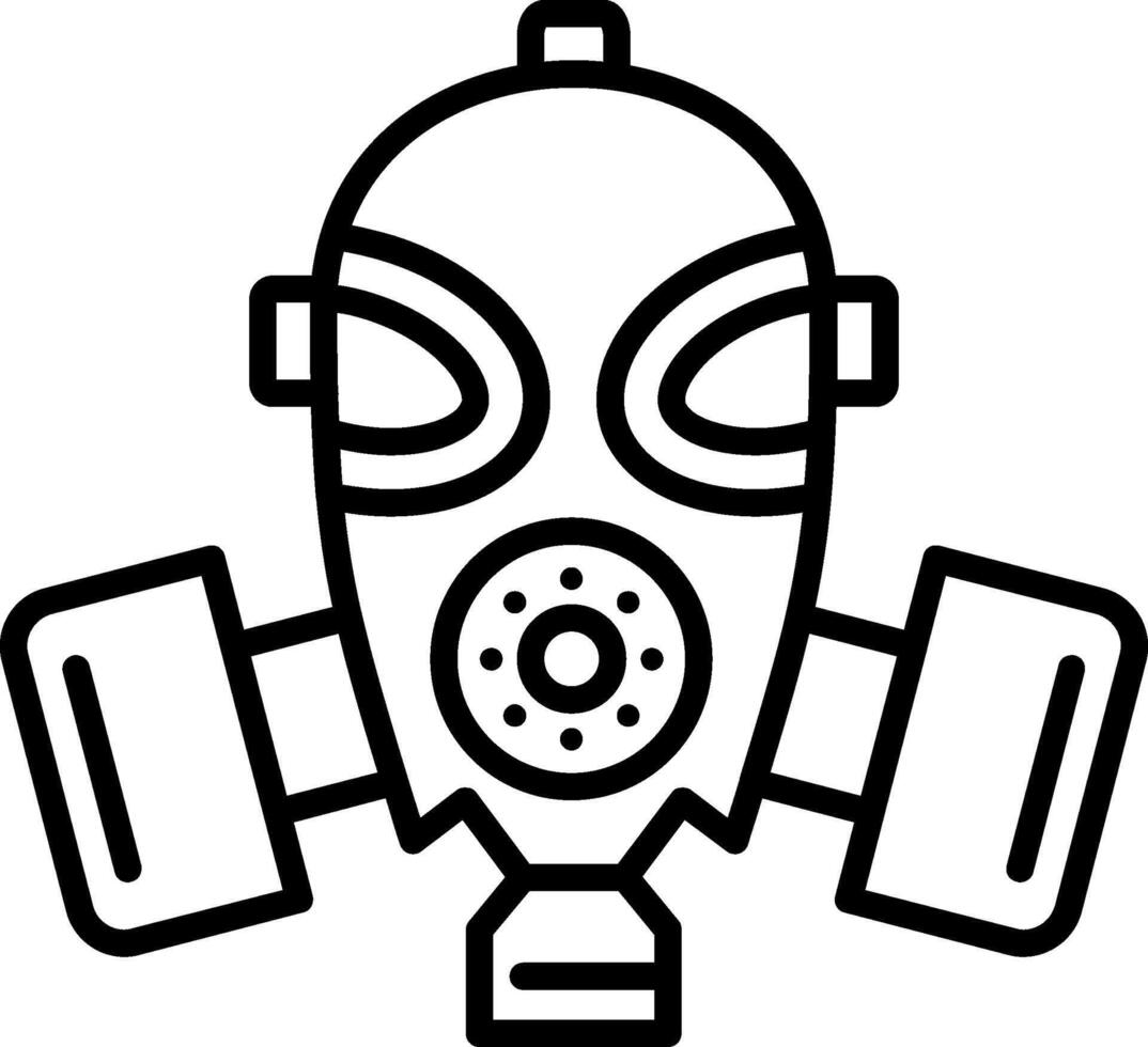 Gas Mask Line Icon Design Element vector