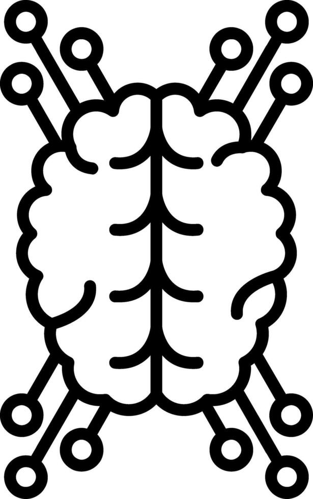 Neuroimaging Line Icon Design Element vector