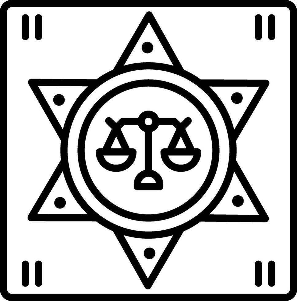 Sheriff Line Icon Design Element vector