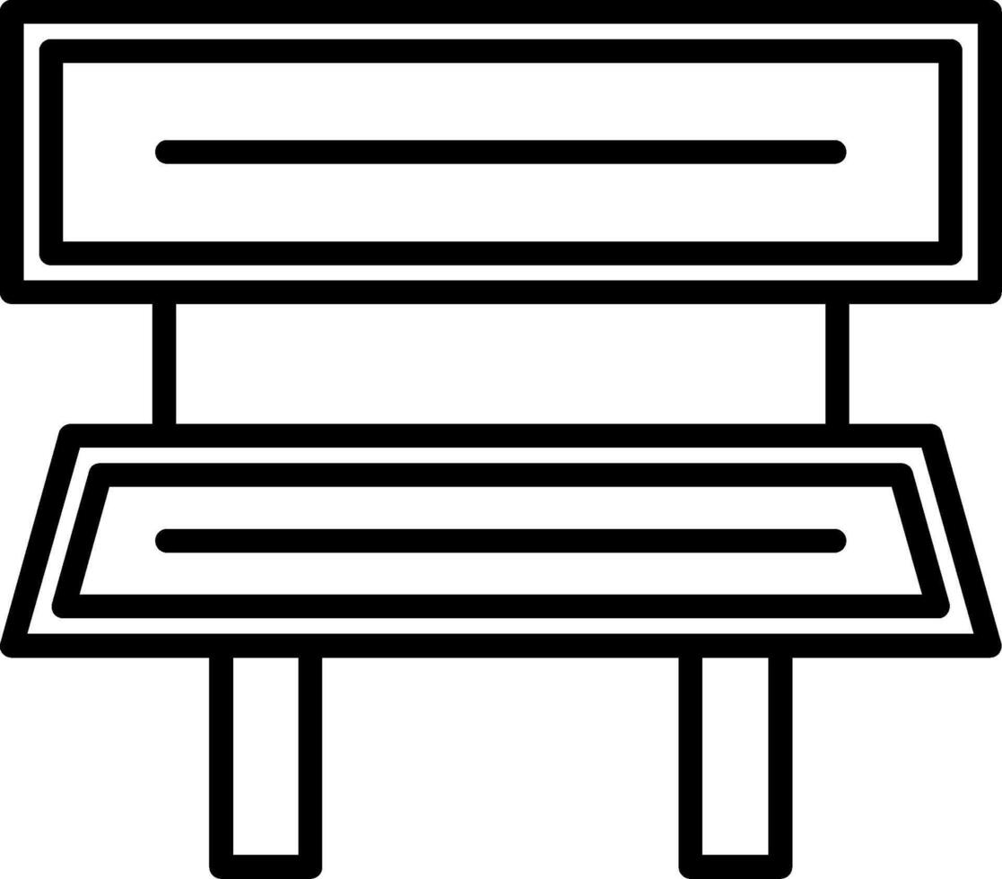 Bench Line Icon Design Element vector