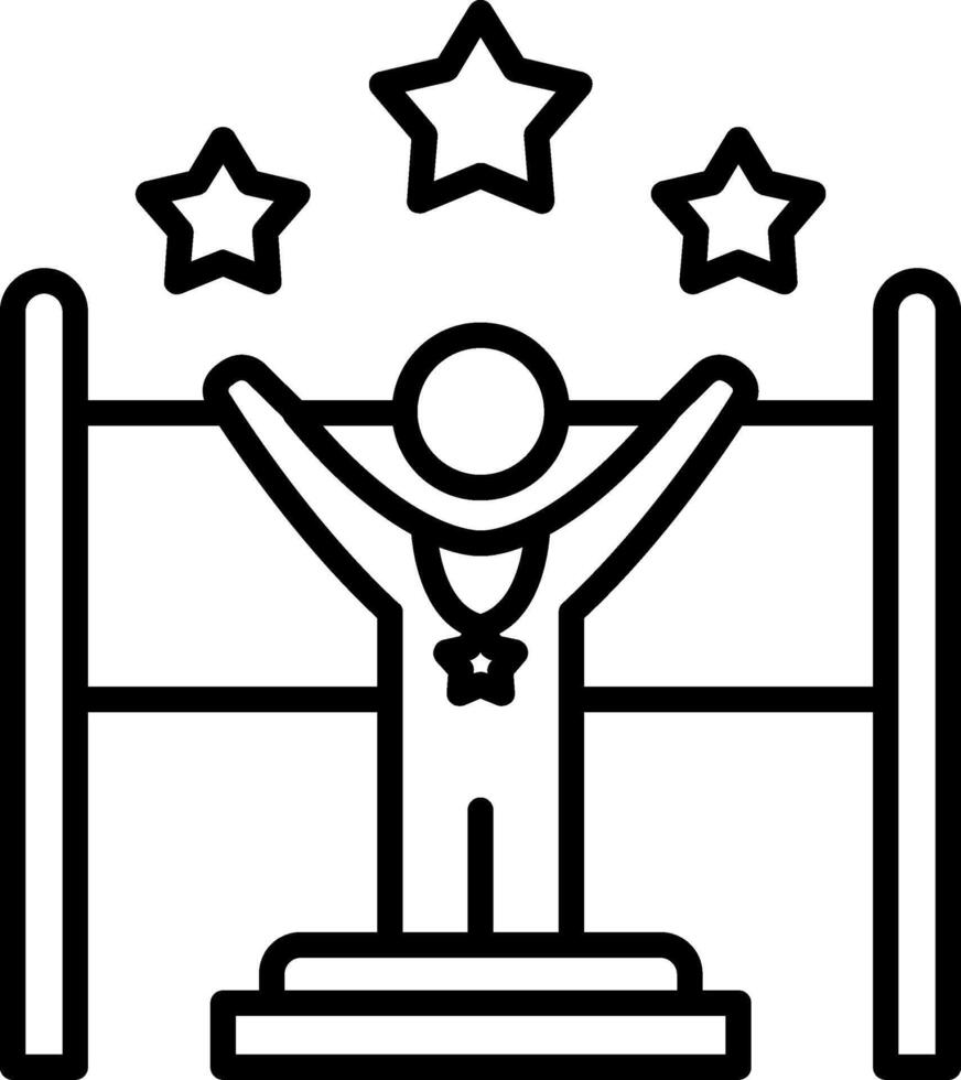Finish Line Line Icon Design Element vector