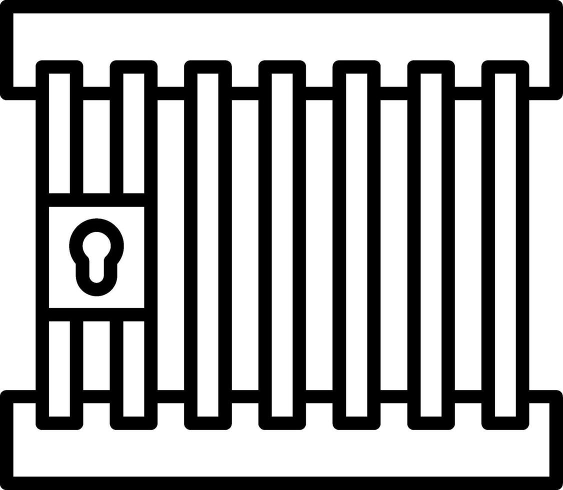 Prison Line Icon Design Element vector
