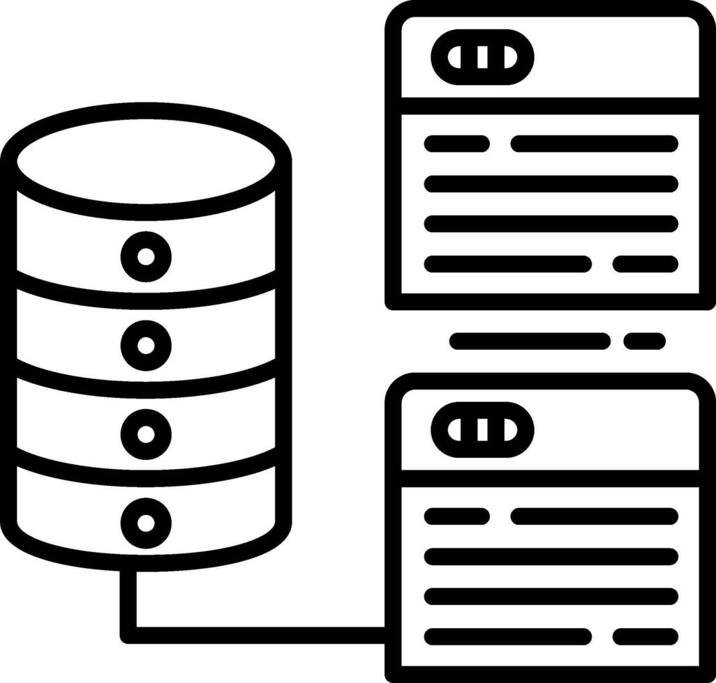 Relational Line Icon Design Element vector