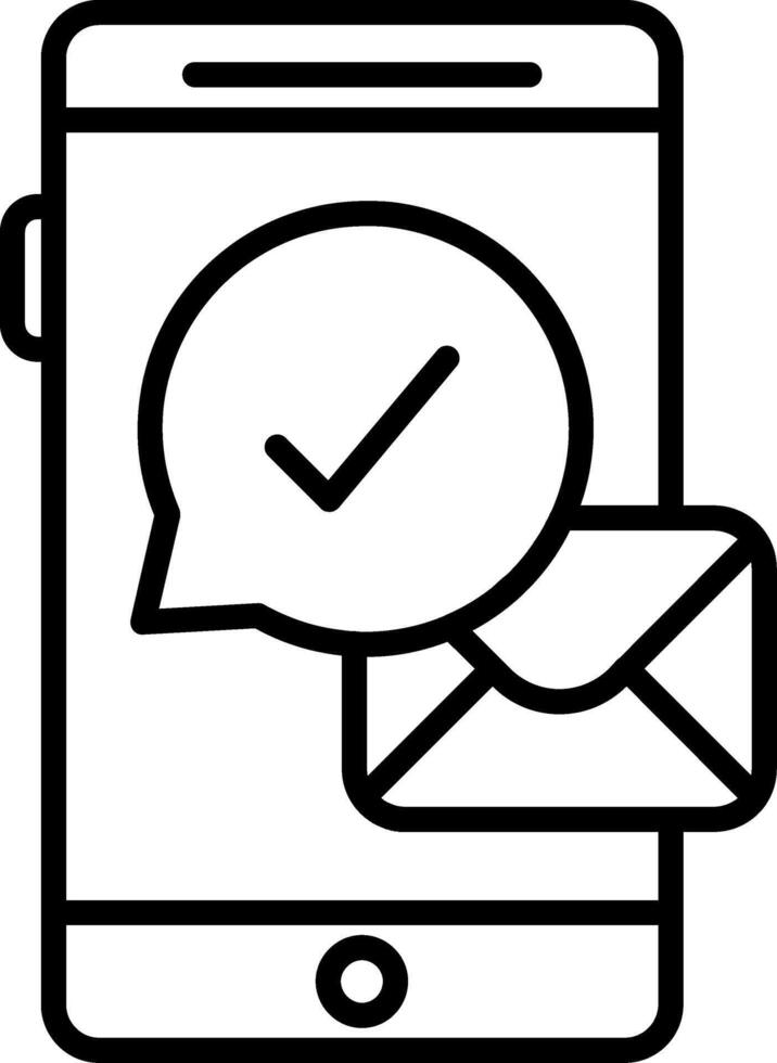 Smartphone Line Icon Design Element vector