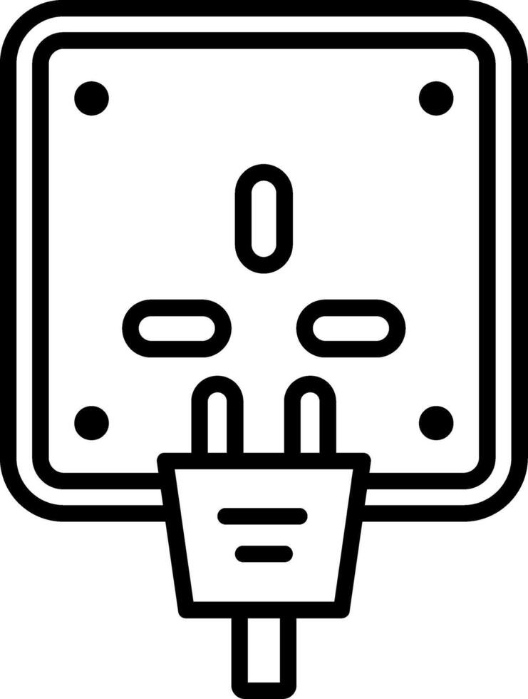 Socket Line Icon Design Element vector