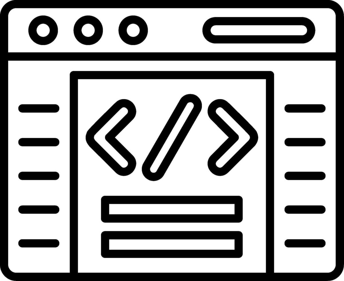 Metadata Line Icon Design Element vector