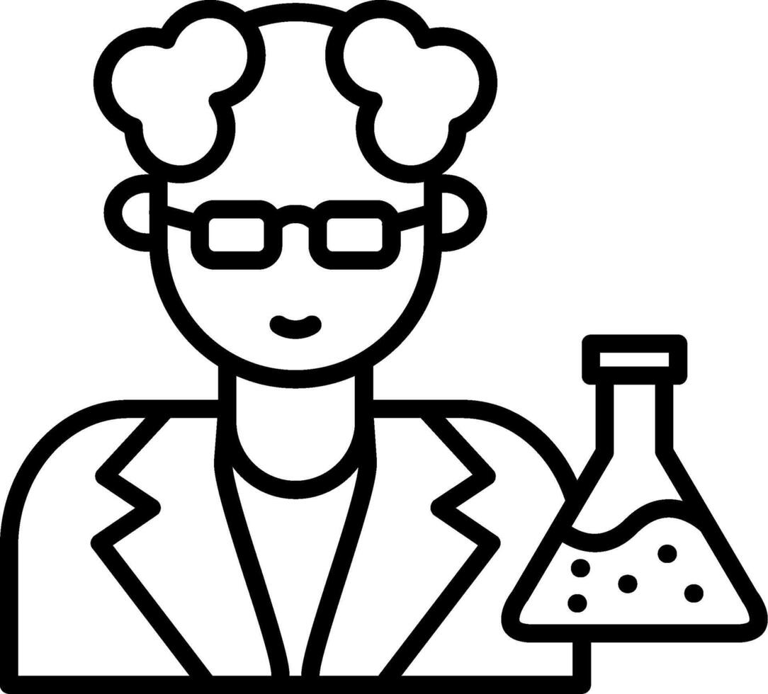 Scientist Line Icon Design Element vector
