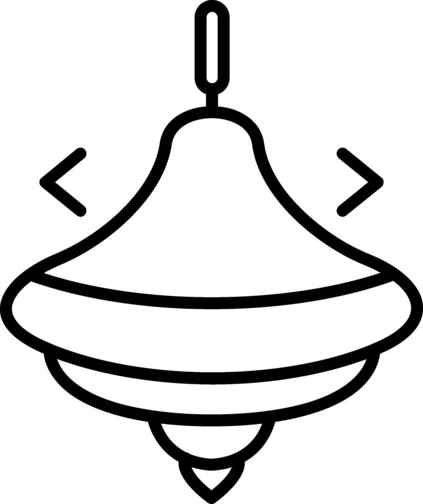 Spinning Top Line Icon Design Element vector