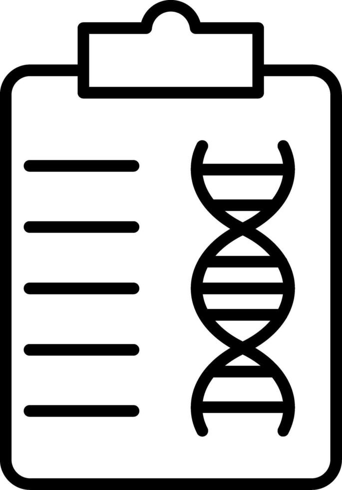 Dna Report Line Icon Design Element vector