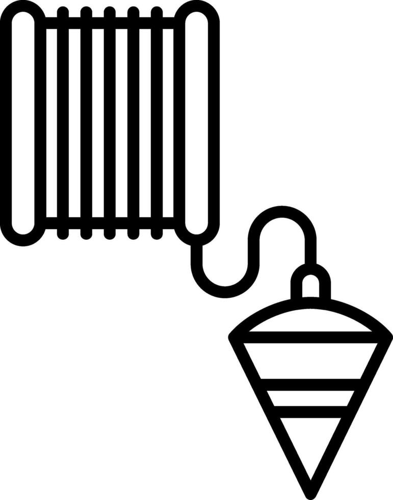 Plumb Bob Line Icon Design Element vector