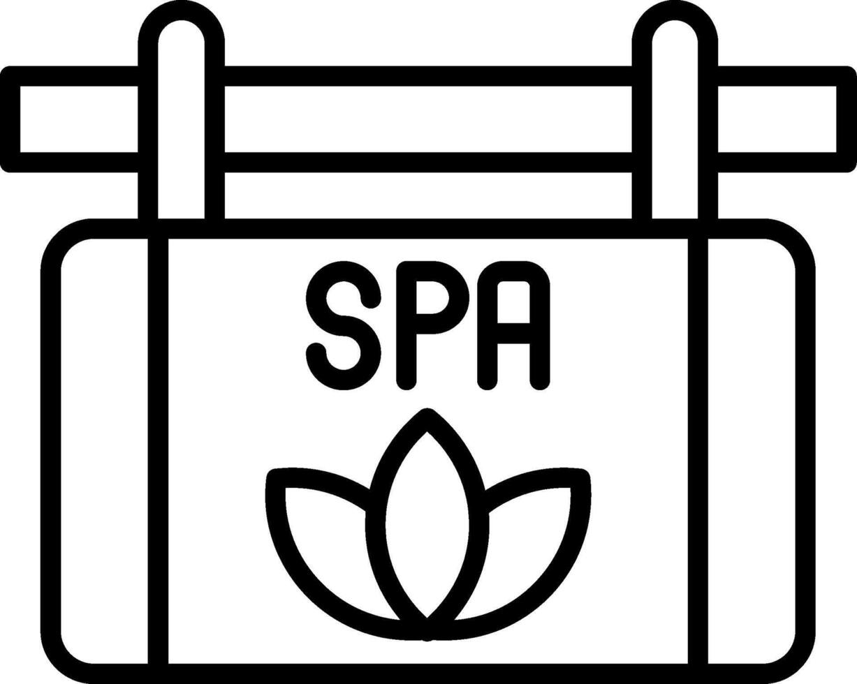 Signboard Line Icon Design Element vector