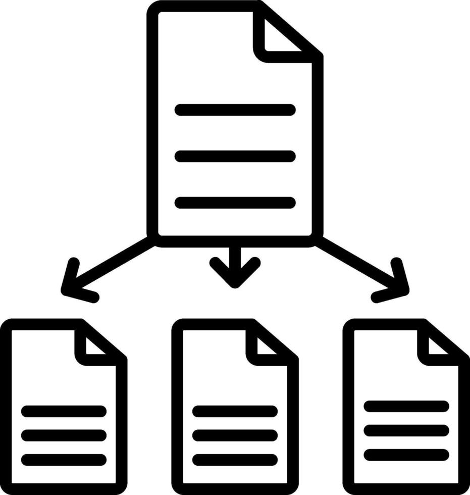 Data Transformation Line Icon Design Element vector