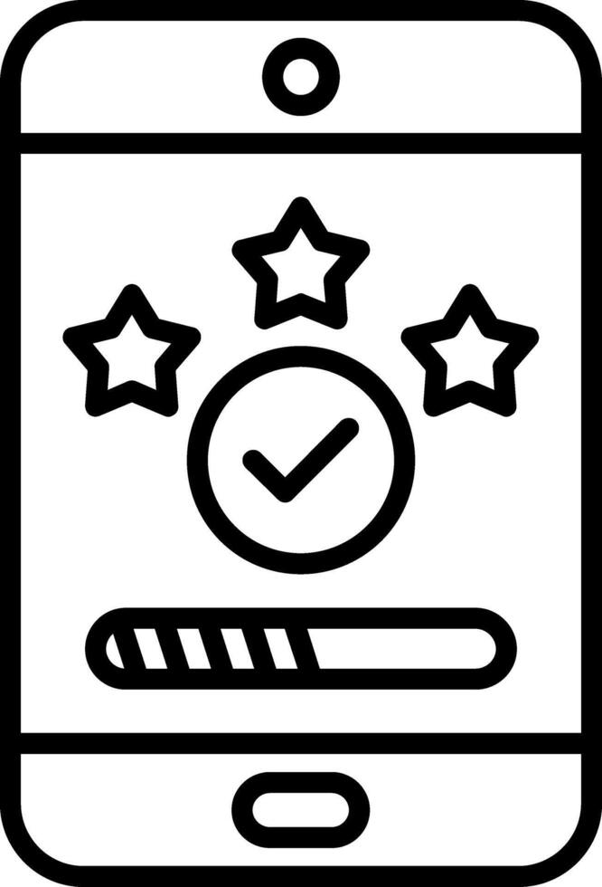 Completed Task Line Icon Design Element vector