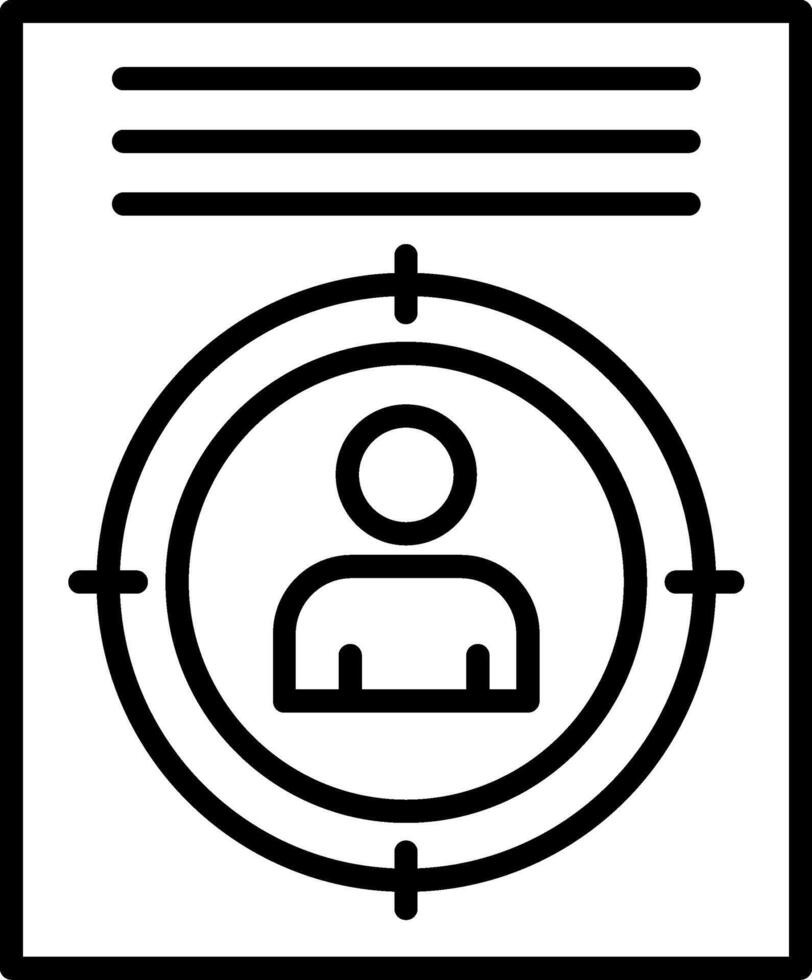 Target Line Icon Design Element vector