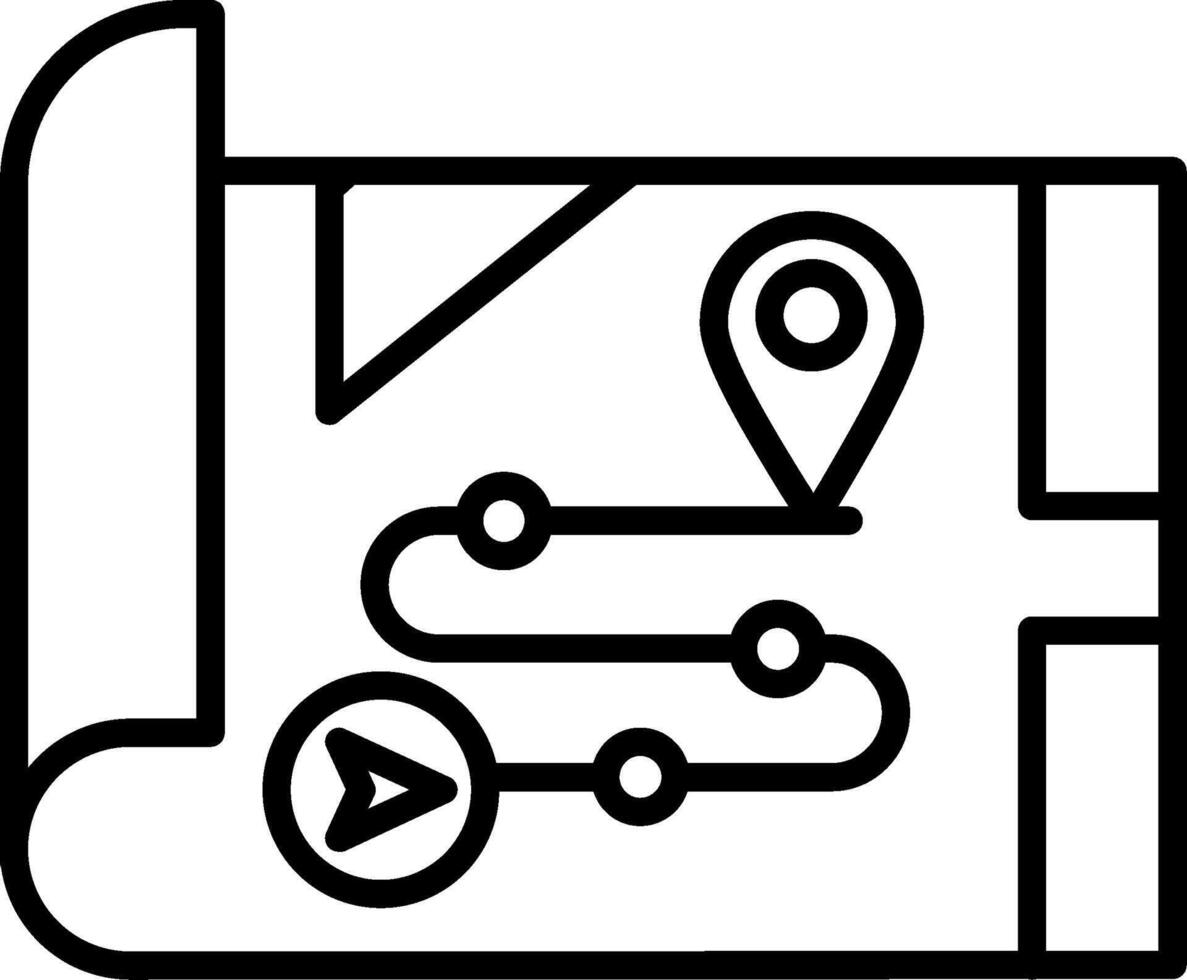 Route Line Icon Design Element vector